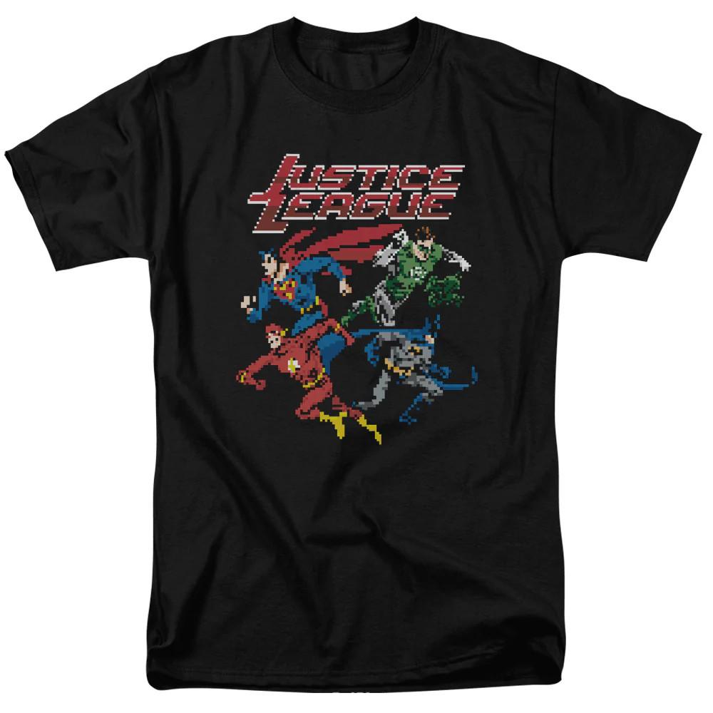 

Justice League Of America Pixel League Mens T Shirt Black M