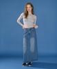 RONRON Knot Ribbon Slit Long Sleeve Gray