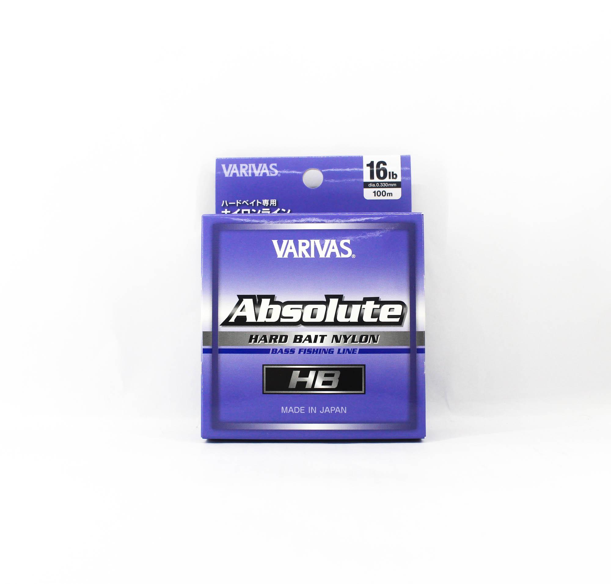 Varivas Nylon Absolute Hard Bait line 100m 16lb (1669) чистый