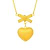 Gold Heart Bow Necklace - Gold Clavicle Chain for Valentine's Day or Qixi Gift