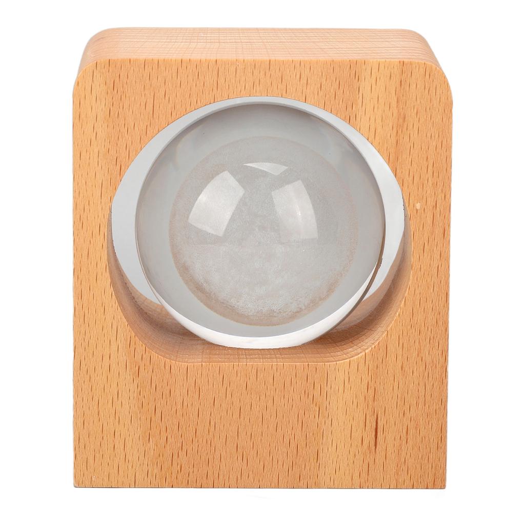 Crystal Ball Night Light with Beech Shelf Pattern Lettering Vintage Decoration Glass Ball Night Lamp for Home