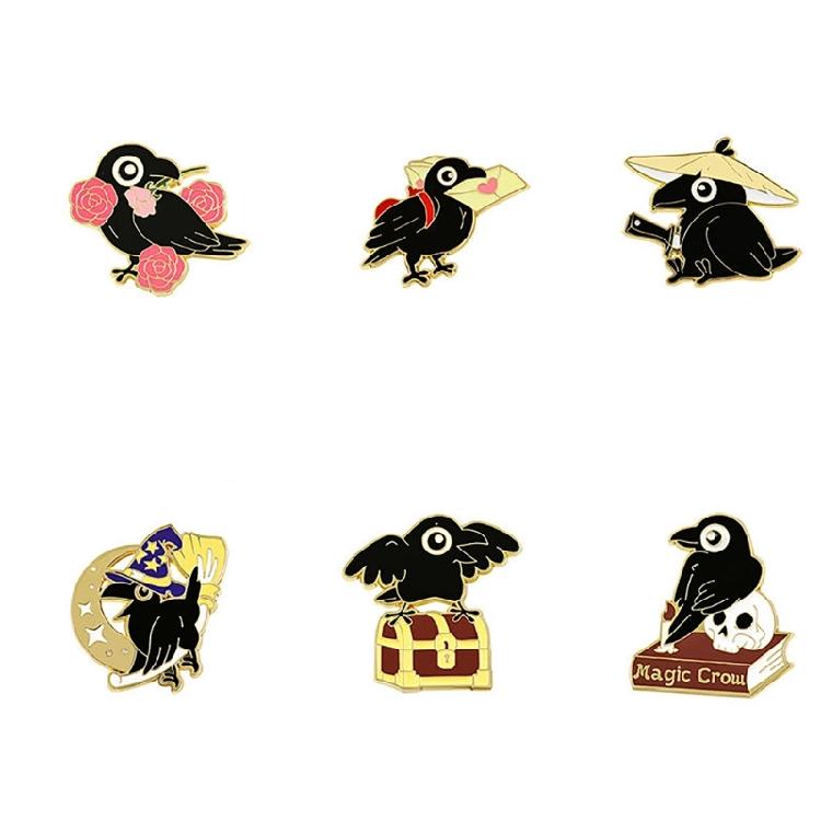 Fashionable Sophisticated Crow Brooch Versatile Jewelry Accessory Portable for Apparel and Headwear Daily Use Items