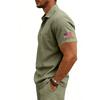 Herren Leinen Polohemden für Herren Kurzarm Hemd mit Knöpfen Herren Freizeit Golfhemden für Herren Henley Hemden für Herren Bequeme Passform