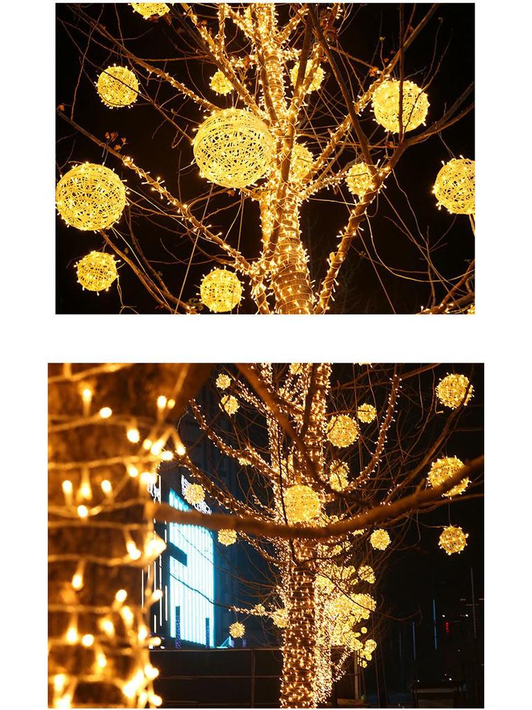 LED Rattan Dekorative Außenhängeleuchten Runde Kugel für Landschafts- und Straßenbeleuchtung