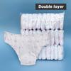 10 Pcs/Set Travel Portable Disposable Non Woven Paper Briefs Panties Underwear White Regular Emergency Underpants For Women Men