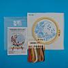 1set Dragonfly and Fallen Leaves Themed Embroidery DIY Materials, Including Tools, Suitable for Beginners. Hand Embroidery Fabric Material Set
