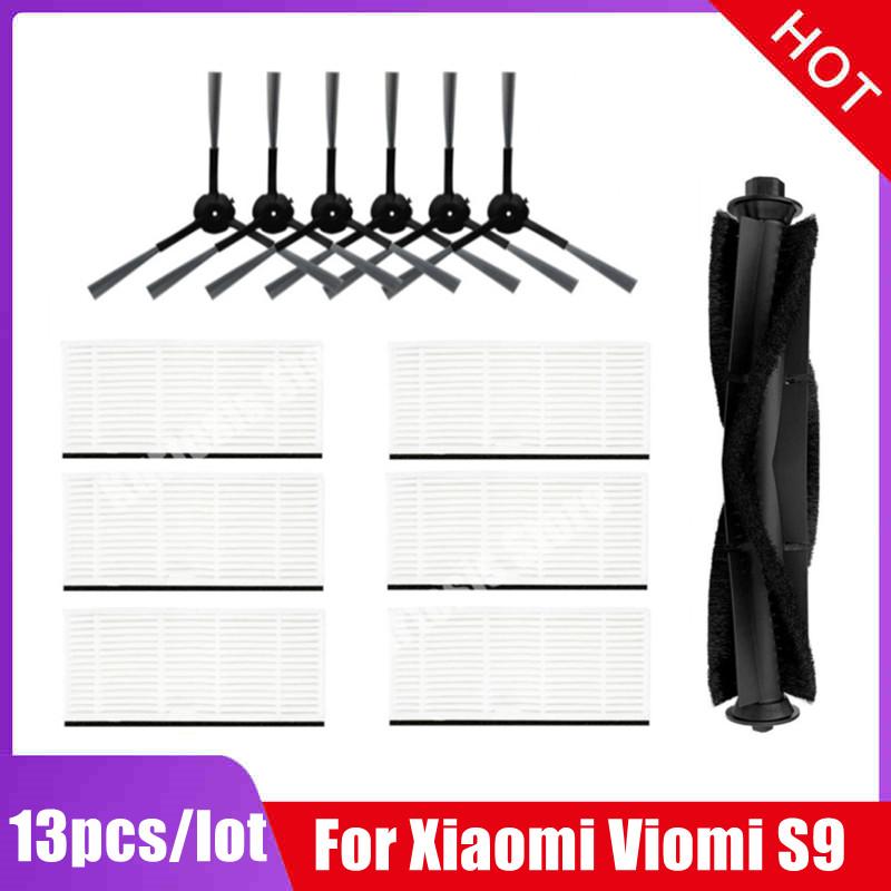 Haupt-Seitenbürste Hepa-Filter Staubbeutel Mopptücher Lappen Zubehör-Set für Xiaomi Viomi S9 Roboter-Staubsauger Ersatzteile