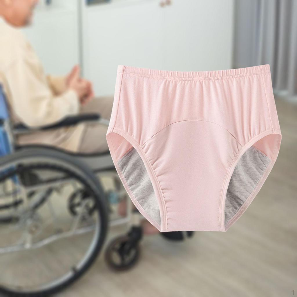 Adult Cloth Diaper Breathable Incontinence Underwear Elastic Waist Leakproof Underpants for Women