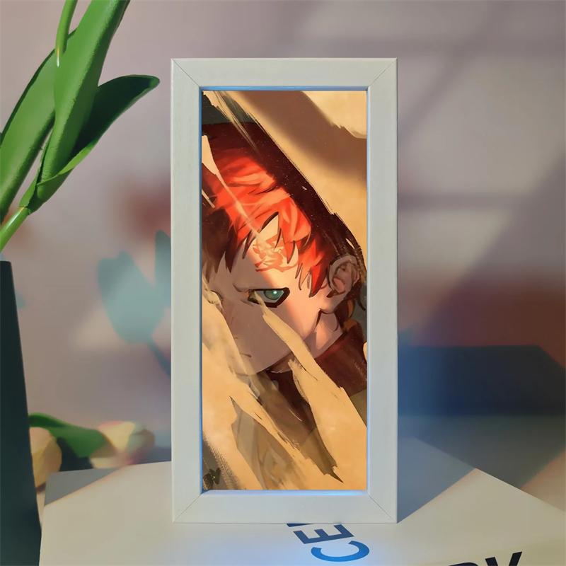 Naruto 19.8cm/7.8in 3D Anime Light Box Led Lamp Uchiha Cartoon Desktop Display Room Decoration Birthday Gift Party Supplies Toys