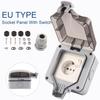 IP66 EU Standard Germany Waterproof Outdoor Wall Socket With Switch Power Socket For Home GardenOutlet Grounded 16A  250V