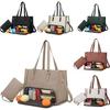Sophisticated Pu Tote Bag With Inner Divider And Lunch Storage For Daily Commute