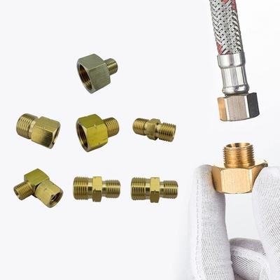 Practical Copper Gas Adapters 3/8Inch 1/4Inch Left Hand Thread Connectors Accessory for Camping Outdoor Daily Use
