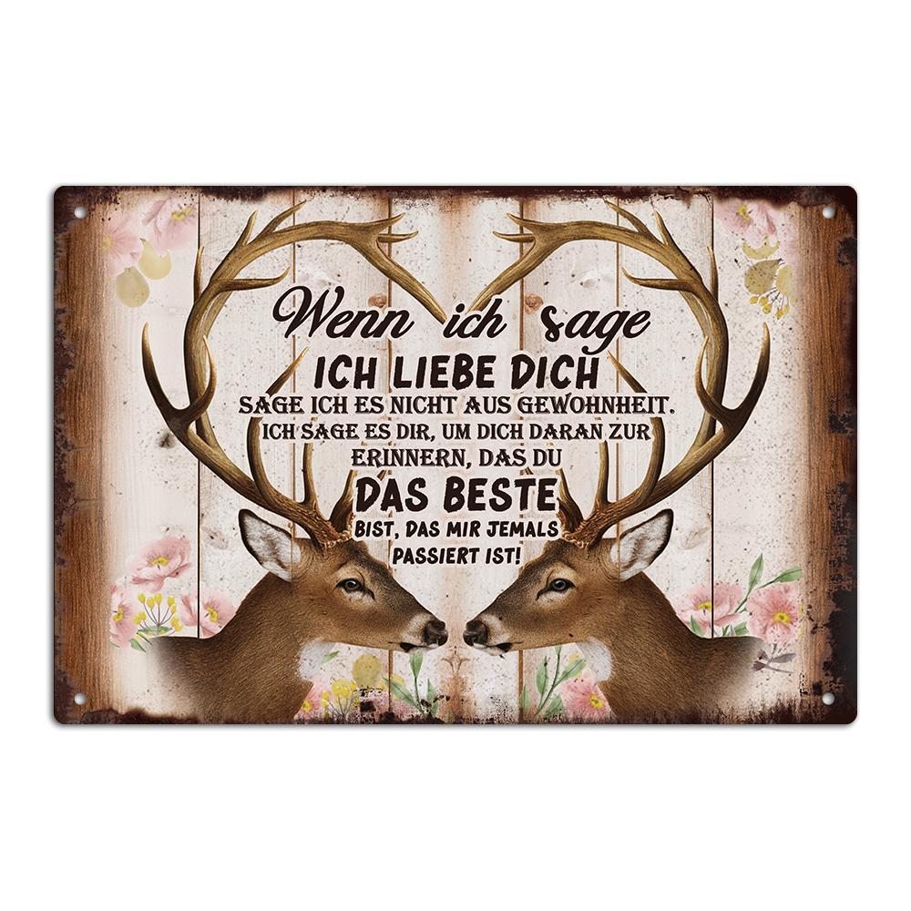 Putuo Decor 1pc Art German Vintage Metal Sign, 7.9x11.8Inches,Wall Art Decor for Home Farmhouse Living Room Shop Club, Fun Gifts