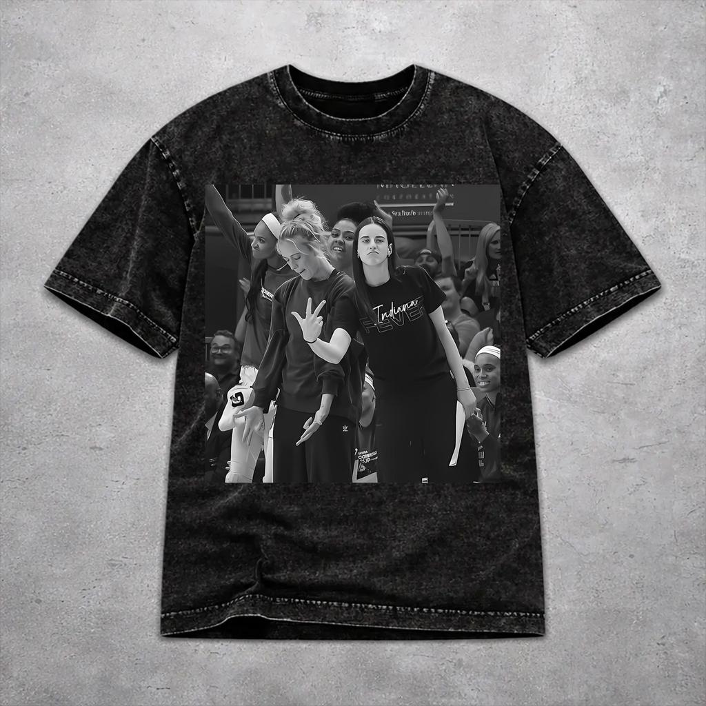 Casual Men Women Sophie Cunningham Pointing Meme Tee Shirt Oversize Washed T Shirts Clothing