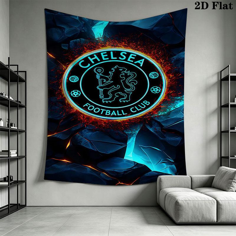 Chelsea-Logo Wandbehang Bedruckte Stoffdecke Dekorative Wandteppiche für Schlafzimmer Wohnzimmer Heimdekoration