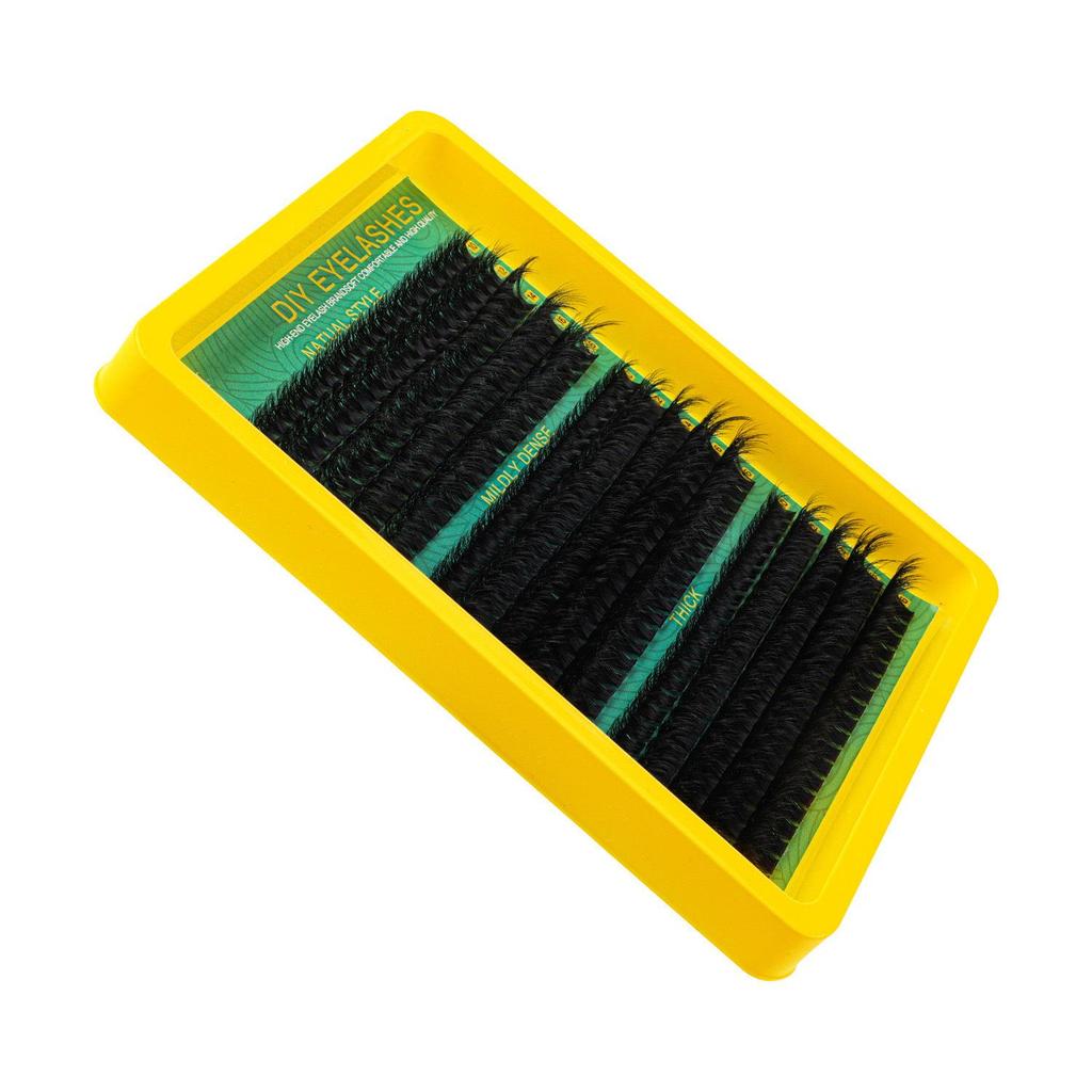 Hot Selling DD Curl Lift Mixed False Eyelashes, 10-16mm, Realistic Single Cluster, Dense Style