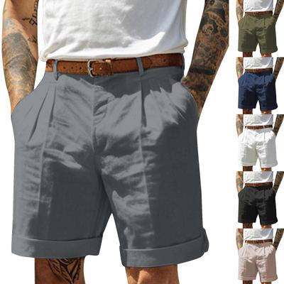 Men's Sports Cotton Linen Casual Loose Shorts Casual Pajamas Pocket Jogging Shorts Pants