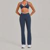 Color Block Sports Yoga Set Women - Tight Fitting Moisture Wicking 2 Piece Running Fitness