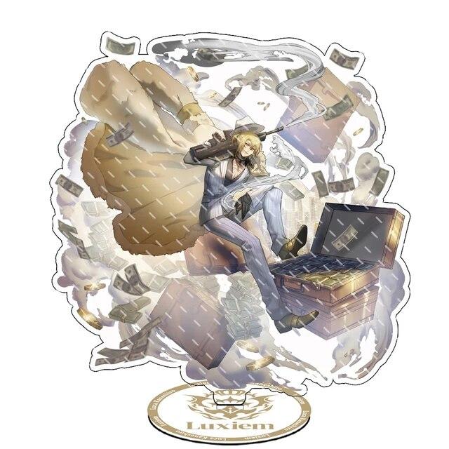Anime Luxiem VTuber Figures Acrylic Stand Shu Mysta Luca Ike Vox Character Desk Decor Fan Gifts Cosplay Hot Key Chains