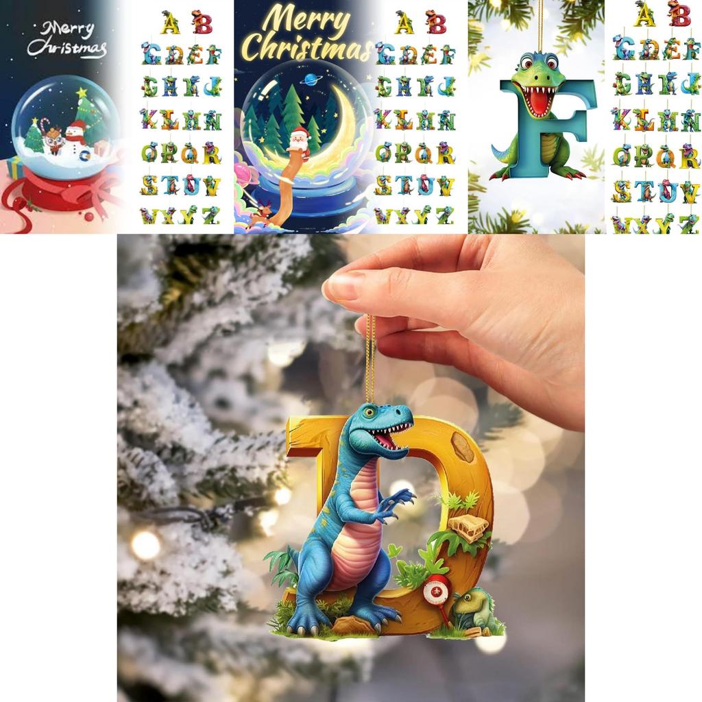 Colorful Acrylic Alphabet Letters Car Hanging Ornament For Christmas Home Decoration