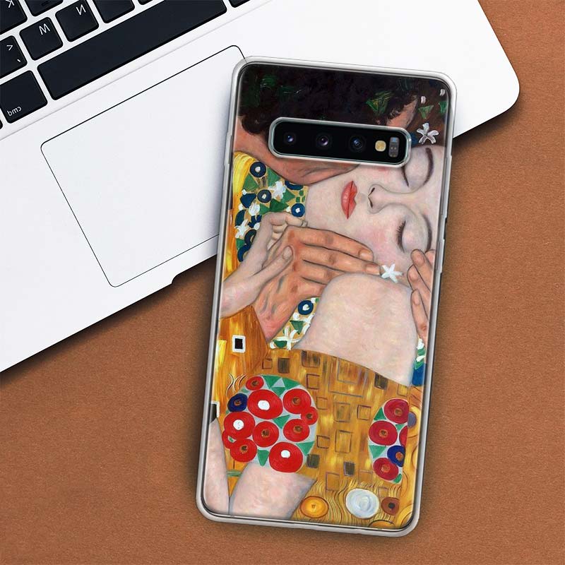 Kiss by Gustav Klimt Desig Phone Case For Samsung Galaxy S10 Plus S20 FE S21 S22 Ultra S10E S9 S8 + S6 S7 Edge Lite Shell Coque