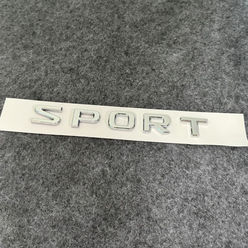 3D Metal SPORT Letter Car Sticker Chrome Silver Auto Side Fender Rear Trunk Emblem Badge Decal