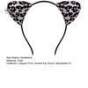 Hair Hoop Leopard Print Cat Ear Decor Halloween Headband Soft Adjustable Cosplay Headgear Theme Party Decoration