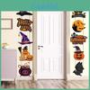 Halloween Party Door Hanger With Paper Pumpkin And Bat Design For Indoor And Outdoor Use