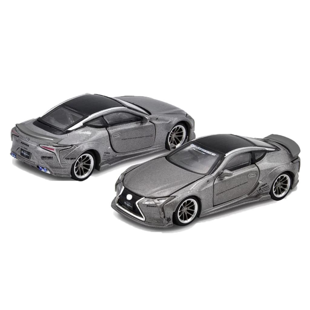 Era Car Liberty Walk Lexus LC500 Metal Silver Era Car LEXUS LB Works LC500 1/64