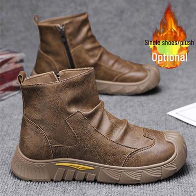 Herren High-Top Winter Martin Stiefel mit verdicktem Samt für Wärme und Kälteschutz