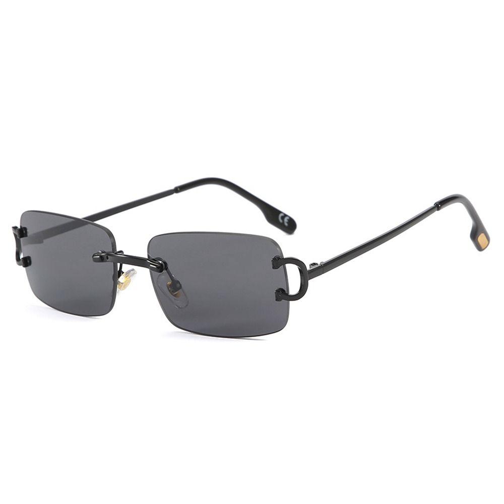 Trendy Vintage Small Metal Sunglasses Retro UV400 Rectangle Frame Sunglasses Summer Eyewear for Women & Men