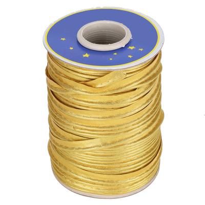 70yd Crafts Edging Braid Piping Bias Tape Trims 1cm Width for Sewing Seaming Binding StitchingGold