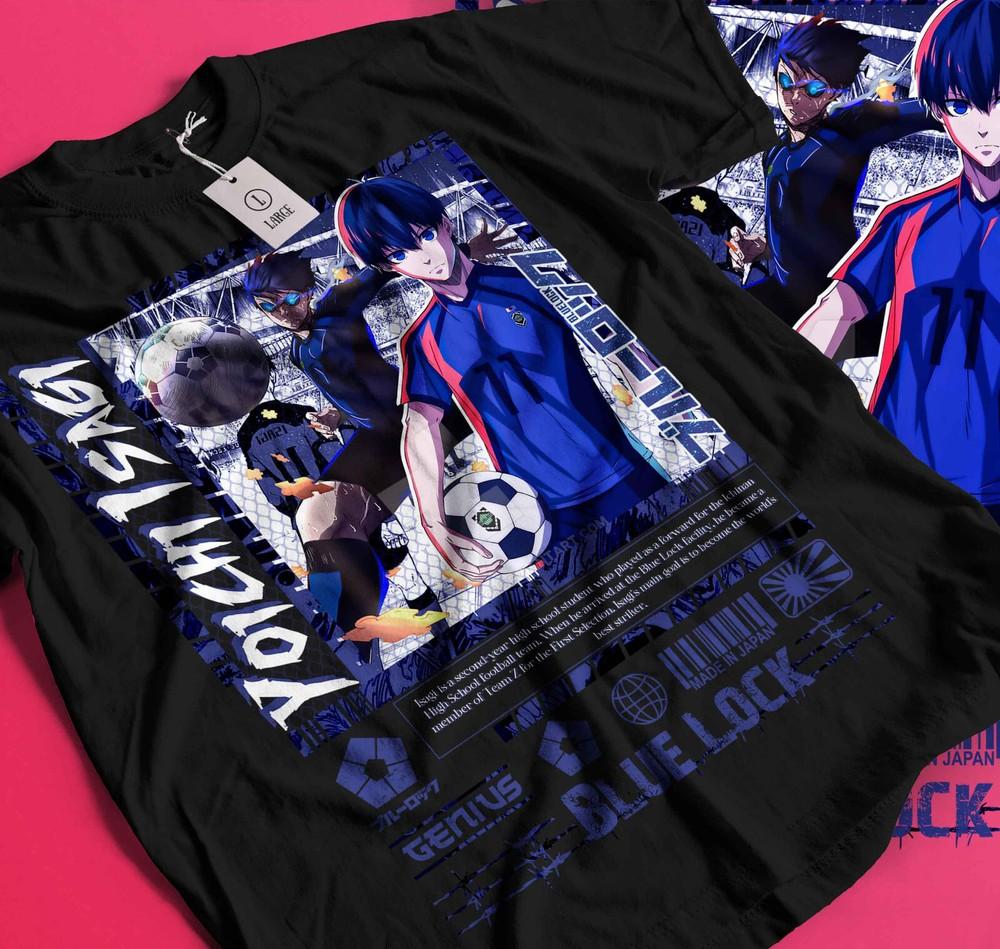 

Yoichi Isagi T-shirt Blue lock shirt anime gift shirt,Meguru Bachira shirt 242 XL