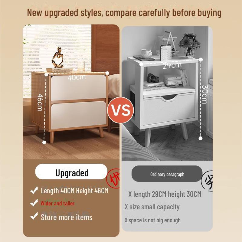 Modern Bedside Storage Cabinet for Bedrooms and Rentals