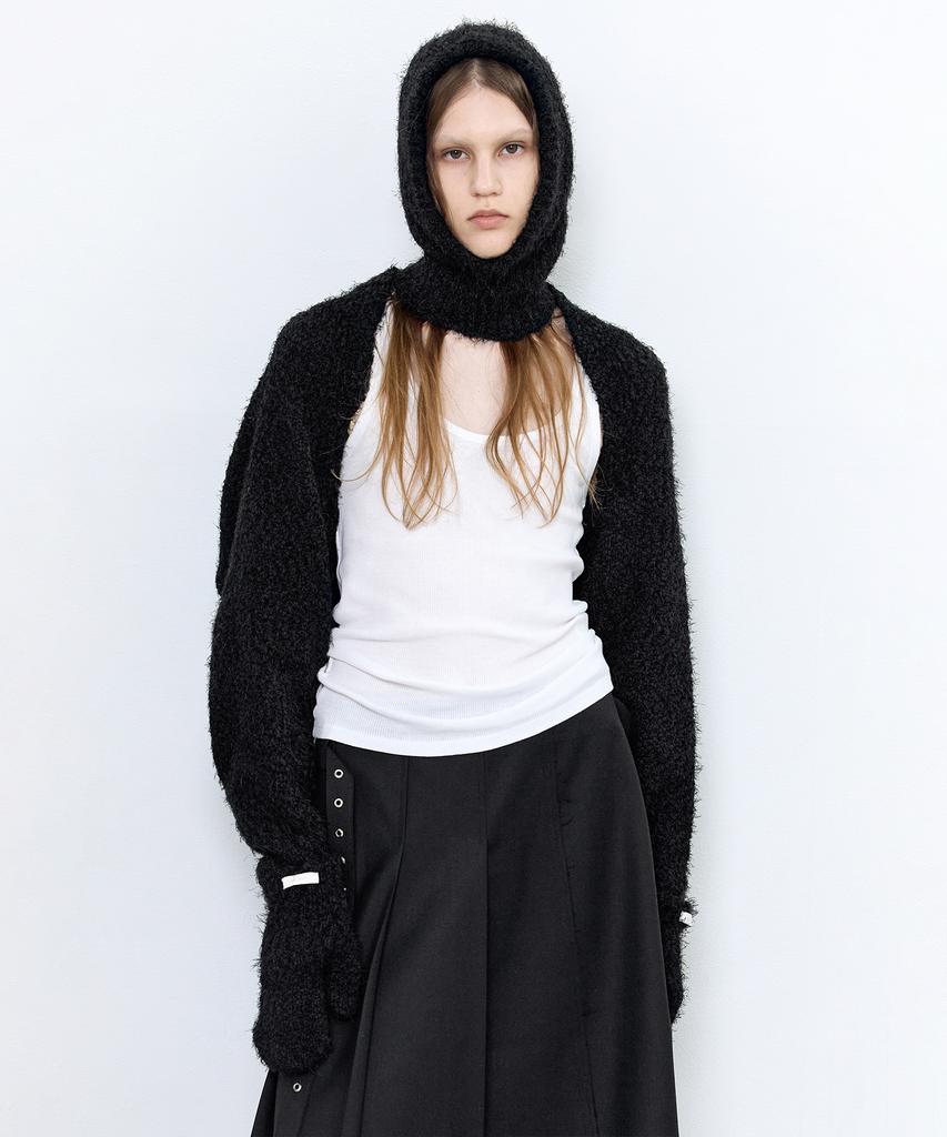 INSILENCE WOMEN Winter Boucle Balaclava Black