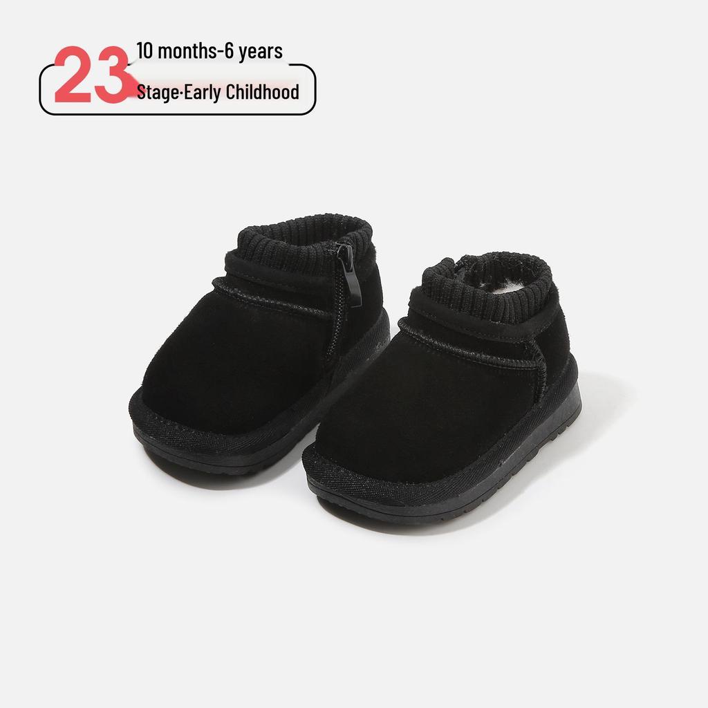 2025 Autumn/Winter Toddler Boots: Cozy Fleece-Lined Cotton, Soft Non-Slip Sole, Comfortable Baby Shoes