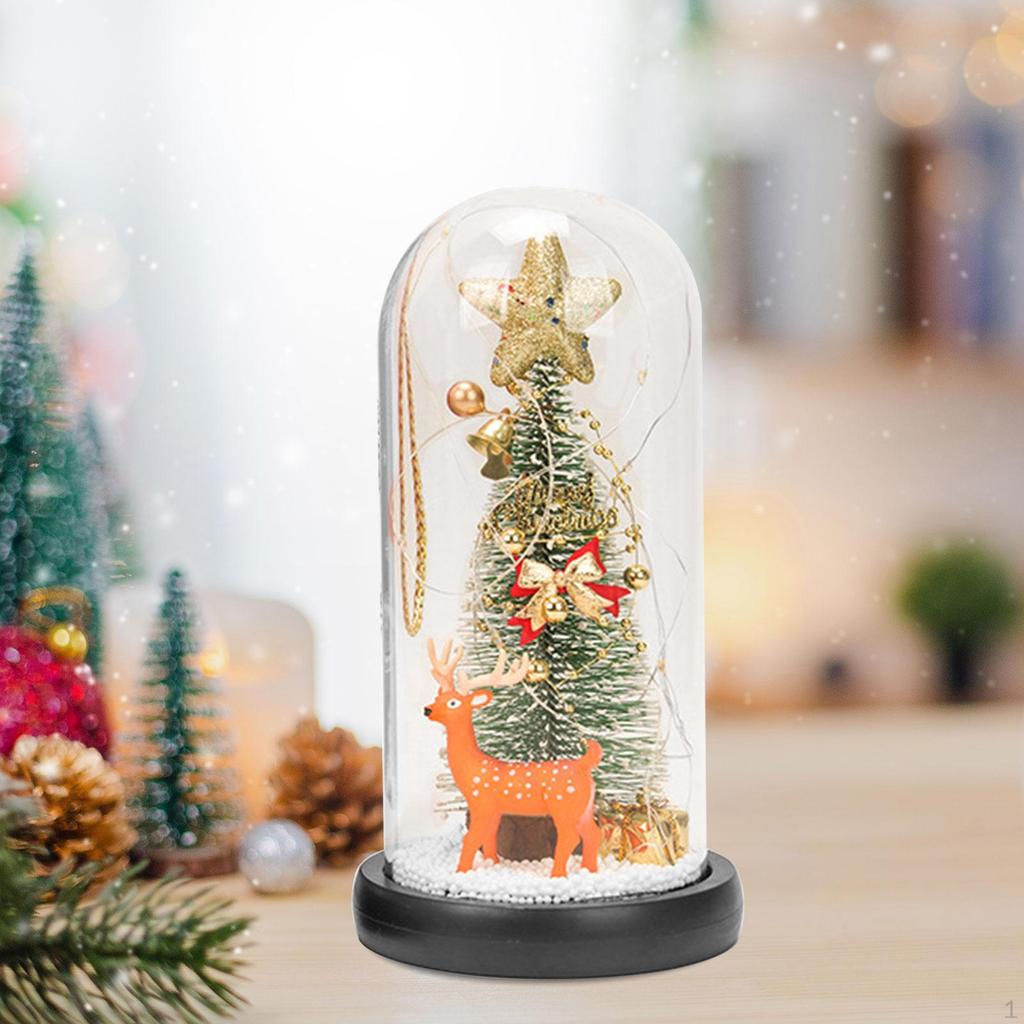 Beleuchtete Weihnachtsbaum-Kuppeln Schreibtisch-Dekoration für Wohnzimmer Feiertags-Tischplatte