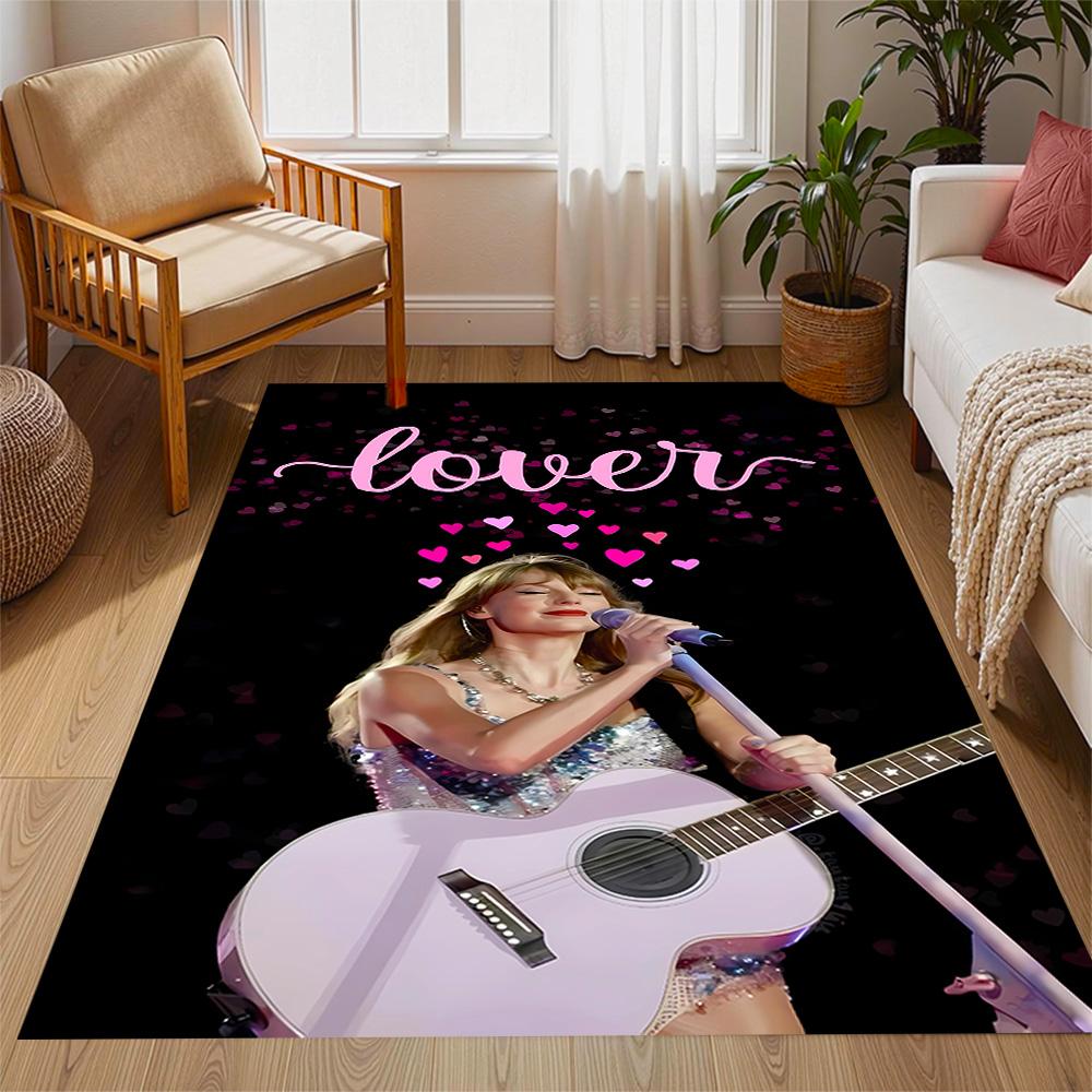 Tappeti Antiscivolo a Tema Festival Musicale di Taylor Swift - Arredamento per la Casa in Poliestere, Adatti per Camere da Letto, Soggiorni, Ingressi, Studi e Decorazioni