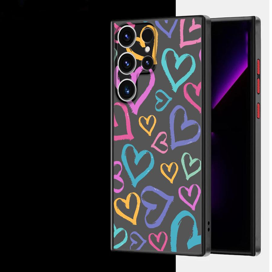 Kreatives Liebeskunst Hülle für Samsung Galaxy S21 S23 FE Note 20 Ultra 10+ S20 FE S26 S22 S25 Ultra S24 Plus Funda Rückseite Handyhülle