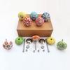Vintage Hand Painted Ceramic Pull Knobs for Kitchen Cabinet, Door & Drawer, Wardrobe, Cupboard (Set of 10)