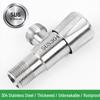 304 Stainless Steel Angle Valve for Toilet: Hot and Cold Water Valve Switch with 4-Point Eight-Character Stop Valve for Water Heater.