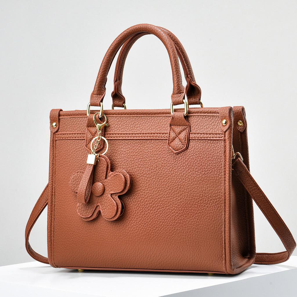 Pu Large Capacity Handbag For Women With Zipper Closure For Daily Use