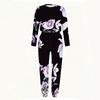 Female Round Neck Long Sleeve Tunic And High Waist Loose Trousers Two Piece Relaxed Casual Outfit
