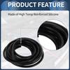 INFINAUTO Silicone Vacuum Tube Hose Engine 16.4FT 3/16" 5mm ID 2.5mm Thickness Car Automotive Vacuum Line Silicone Black High Temperature