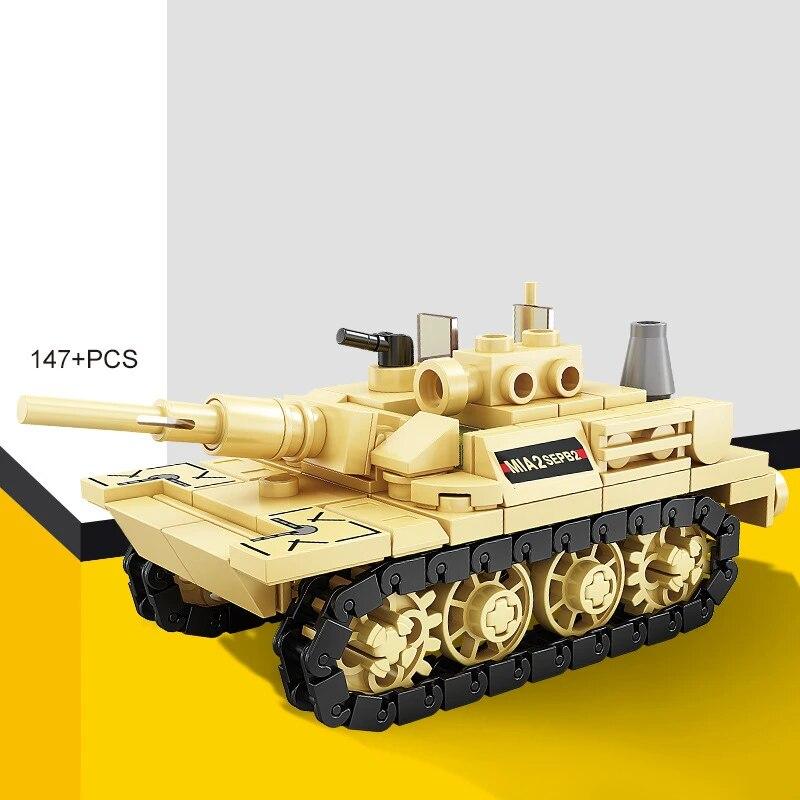 MOC 99A Main Battle Tank M1A2 War Military City Vehicle Car Building Blocks Classic Model Bricks Kits Sets Ideas
