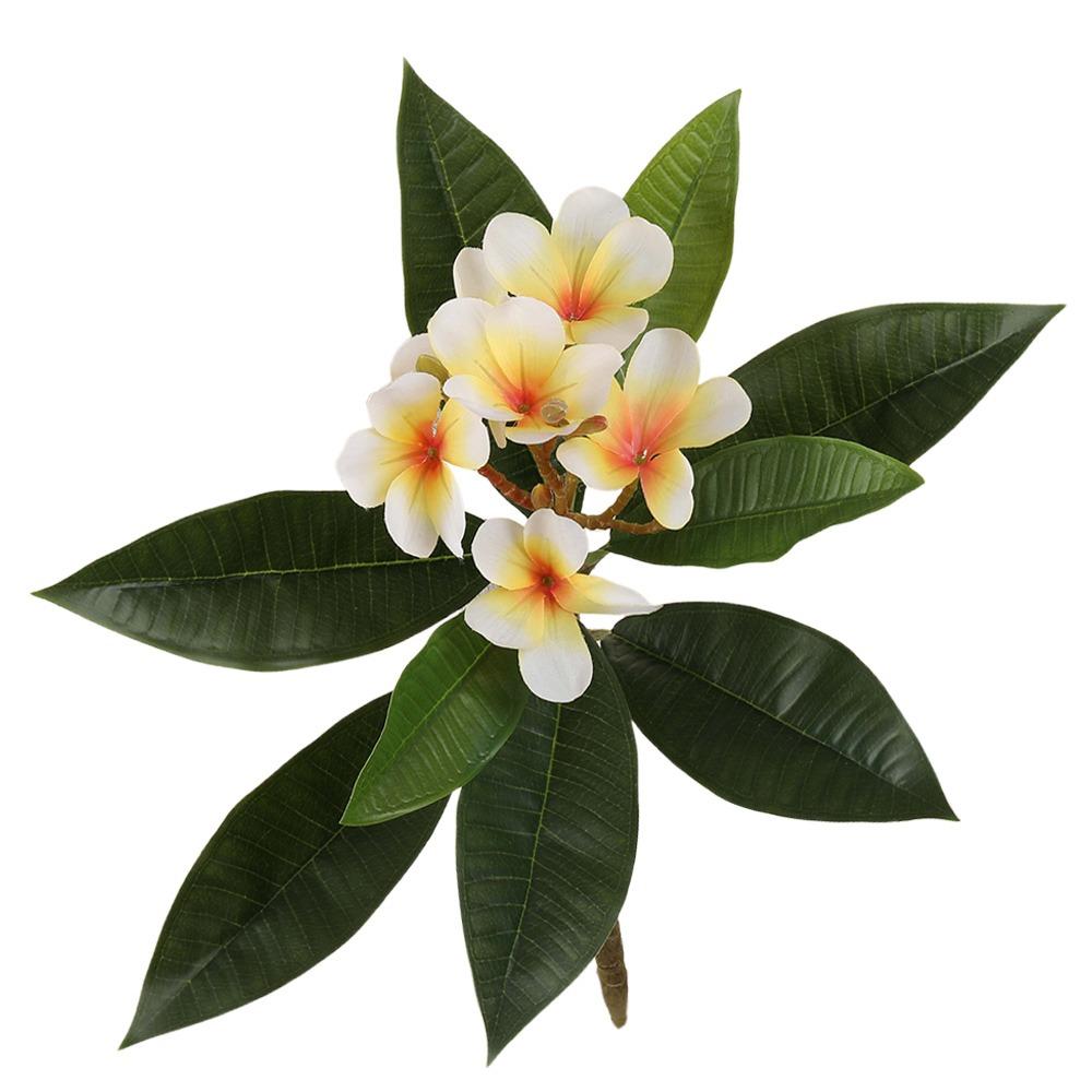 

Сделай сам Искусственные цветы плюмерии Реалистичные Шелковые цветы сливы Праздничные принадлежности жёлтый