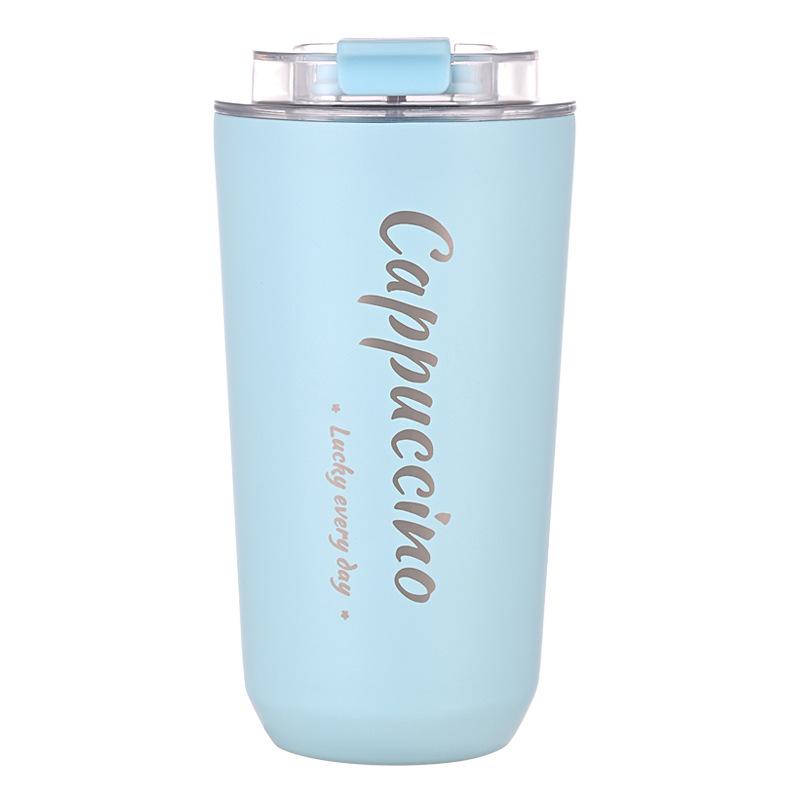 Portable Double-Layer Vacuum Insulated Coffee Cup - Stainless Steel, Creative Design for Girls