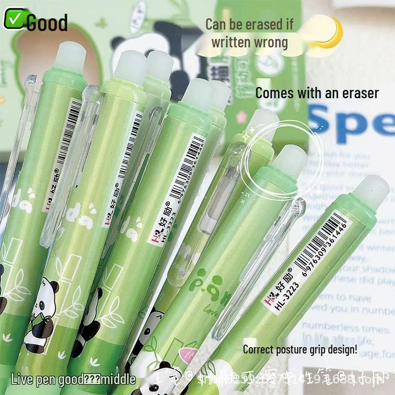 Panda Erasable Pen 0.5mm: Easy-to-Use Click Action for Students, Perfect for Weight Loss Journals, Third Grade & Up
