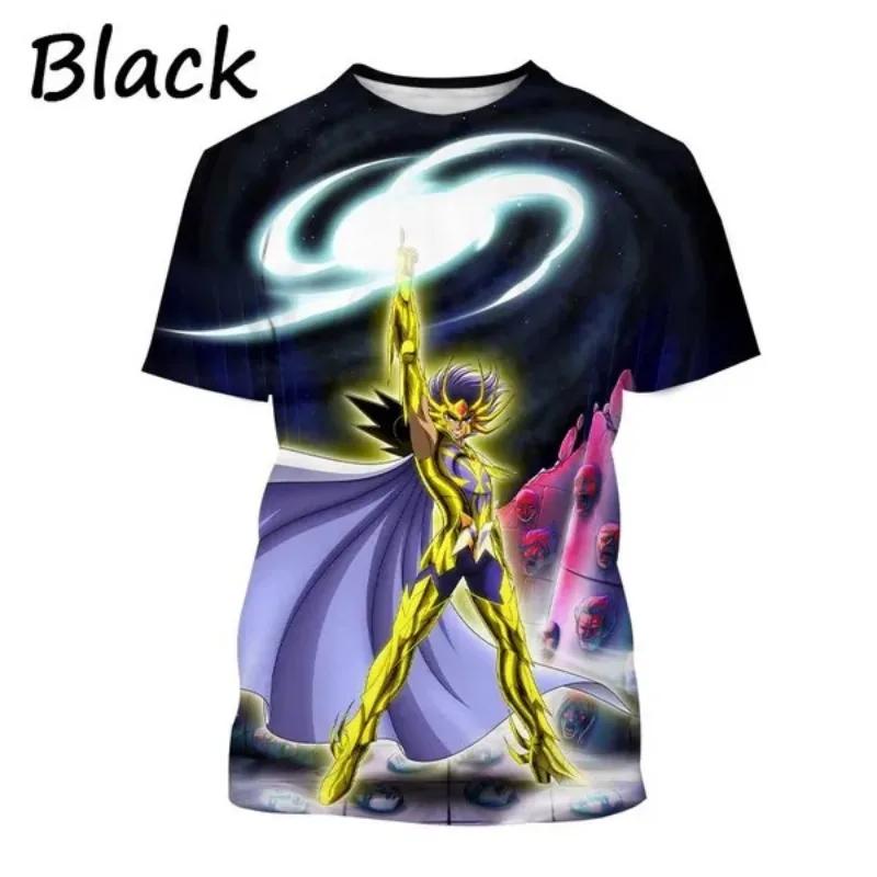 Saint Seiya 3D Printed T-shirt for men and Women Round neck Short-sleeved Casual Tops Oversized T-shirts Anime Tshirt Tee