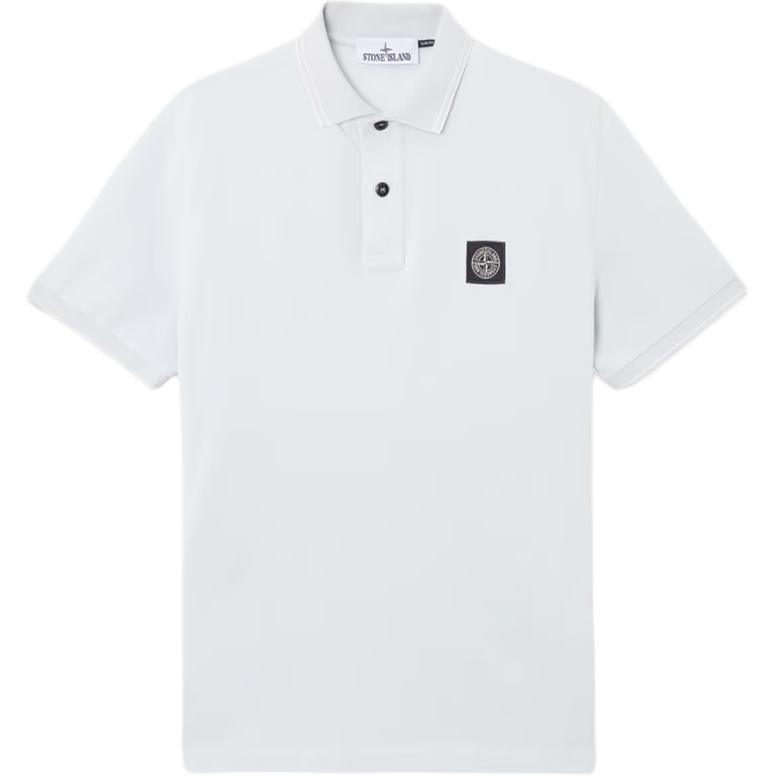 

STONE ISLAND Лого Поло Слим Фит Мужские Поло Небесно-голубой K1S1522002-SCS0018-V0041 S